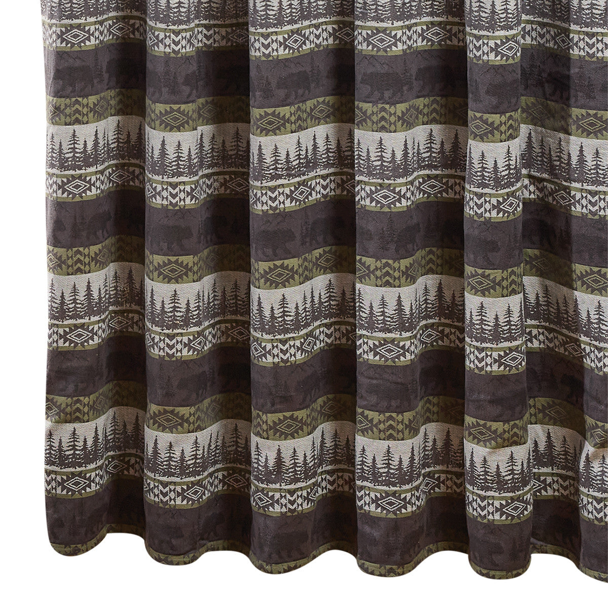 Set of 2 Green Mountain Bear Shower Curtain - Park Designs