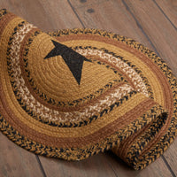Kettle Grove Jute Braided Rug Oval Stencil Stars 20