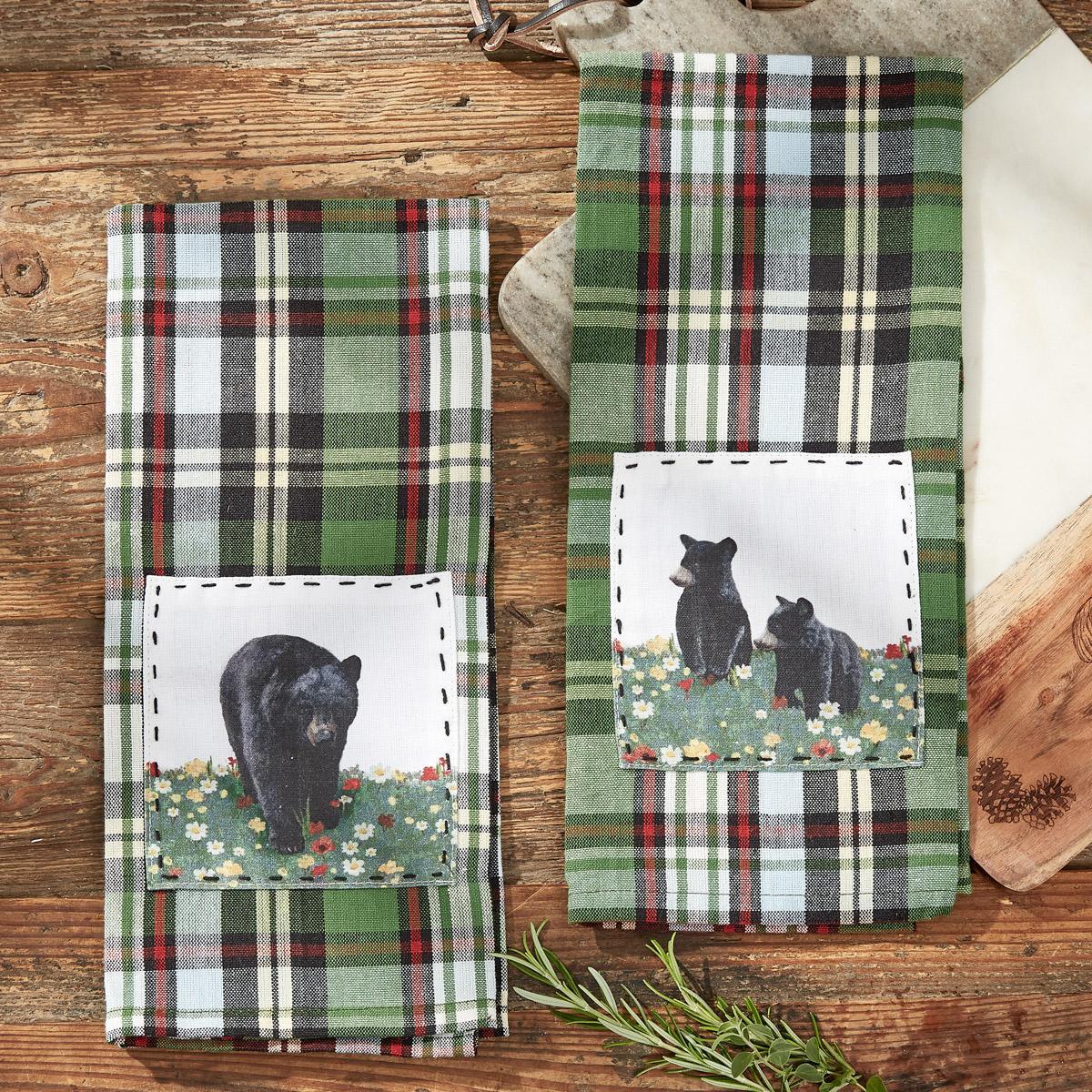 Happy Trails Baby Bear Dishtowel - Set of 2 Park Designs - The Fox Decor