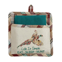 Gamekeeper Plaid Pocket Potholder Set - Set of 2 Park Designs - The Fox Decor