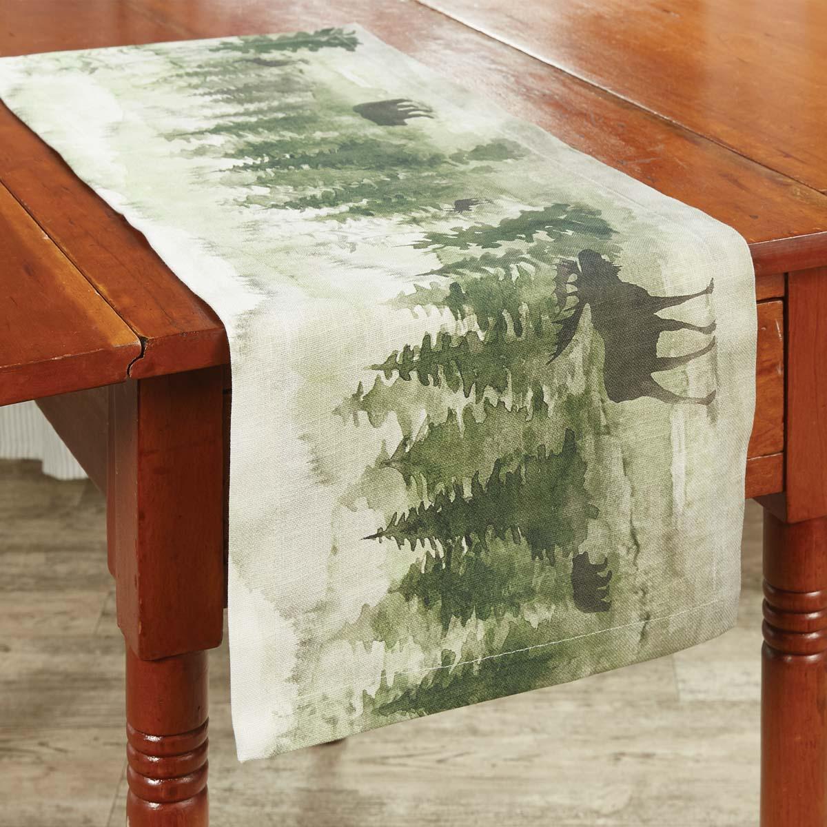 Watercolor Wildlife Table Runner 36"L - The Fox Decor