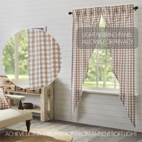 Thumbnail for Annie Buffalo Portabella Check Prairie Long Panel Set of 2 84x36x18 VHC Brands