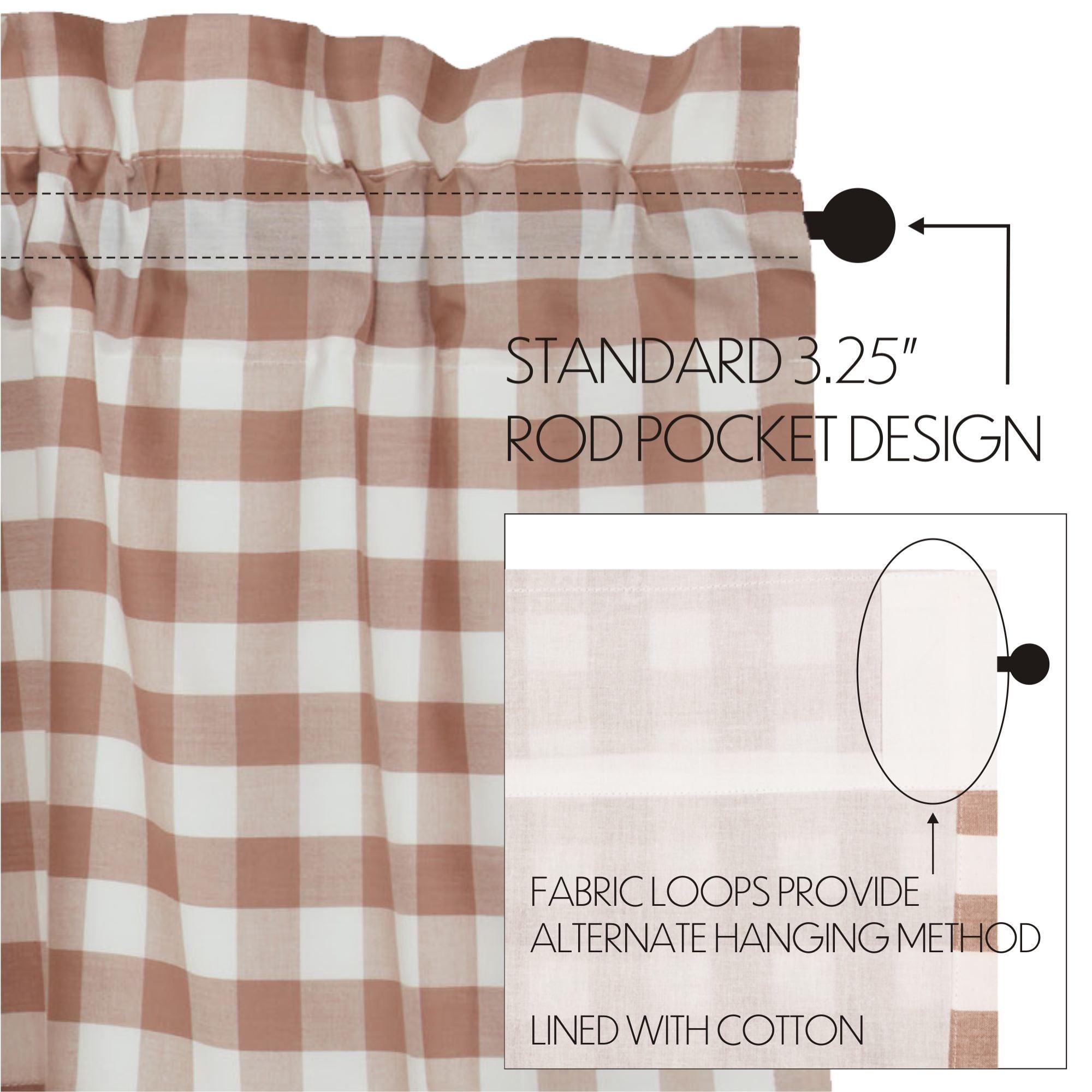 Annie Buffalo Portabella Check Prairie Long Panel Set of 2 84x36x18 VHC Brands - The Fox Decor