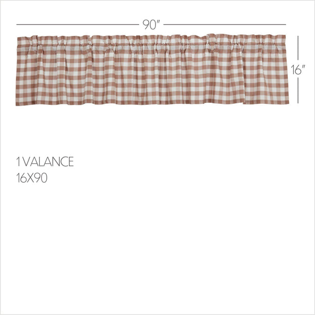 Annie Buffalo Portabella Check Valance 16x90 VHC Brands - The Fox Decor