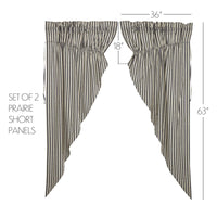 Thumbnail for Ashmont Ticking Stripe Prairie Short Panel Set of 2 63x36x18 VHC Brands - The Fox Decor