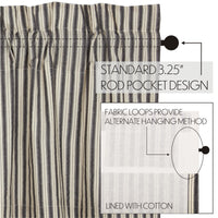 Thumbnail for Ashmont Ticking Stripe Prairie Short Panel Set of 2 63x36x18 VHC Brands