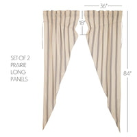 Thumbnail for Grace Grain Sack Stripe Prairie Long Panel Set of 2 84x36x18 VHC Brands