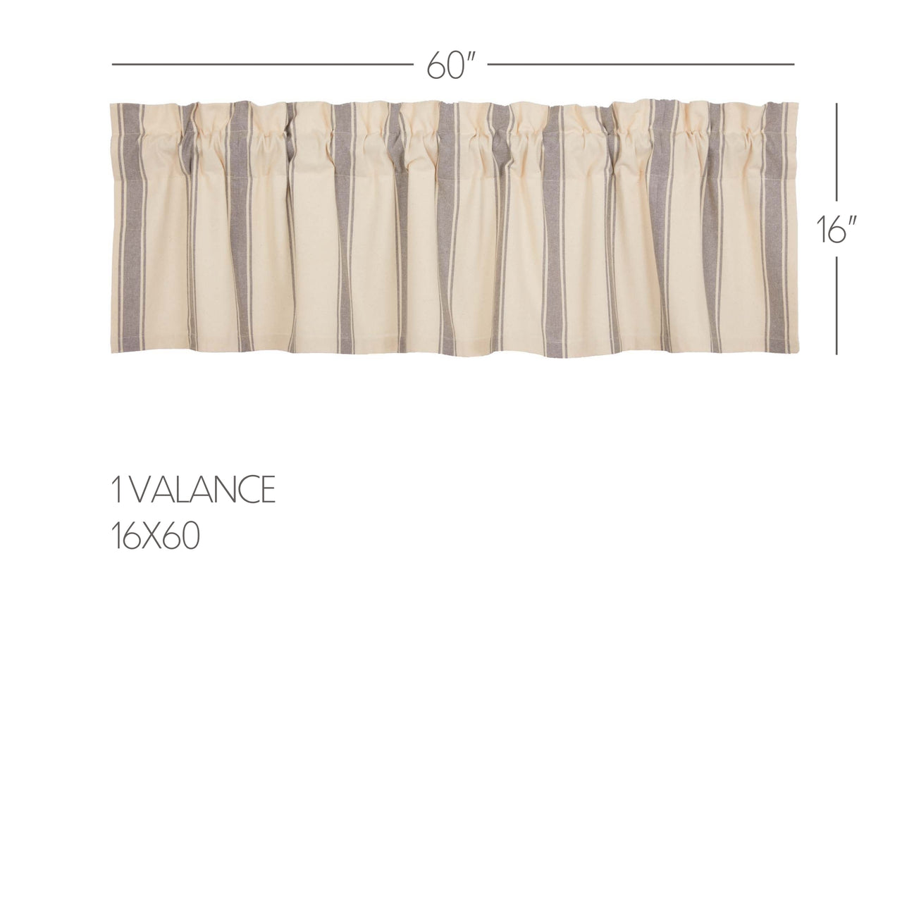 Grace Grain Sack Stripe Valance 16x60 VHC Brands