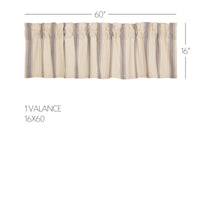 Thumbnail for Grace Grain Sack Stripe Valance 16x60 VHC Brands