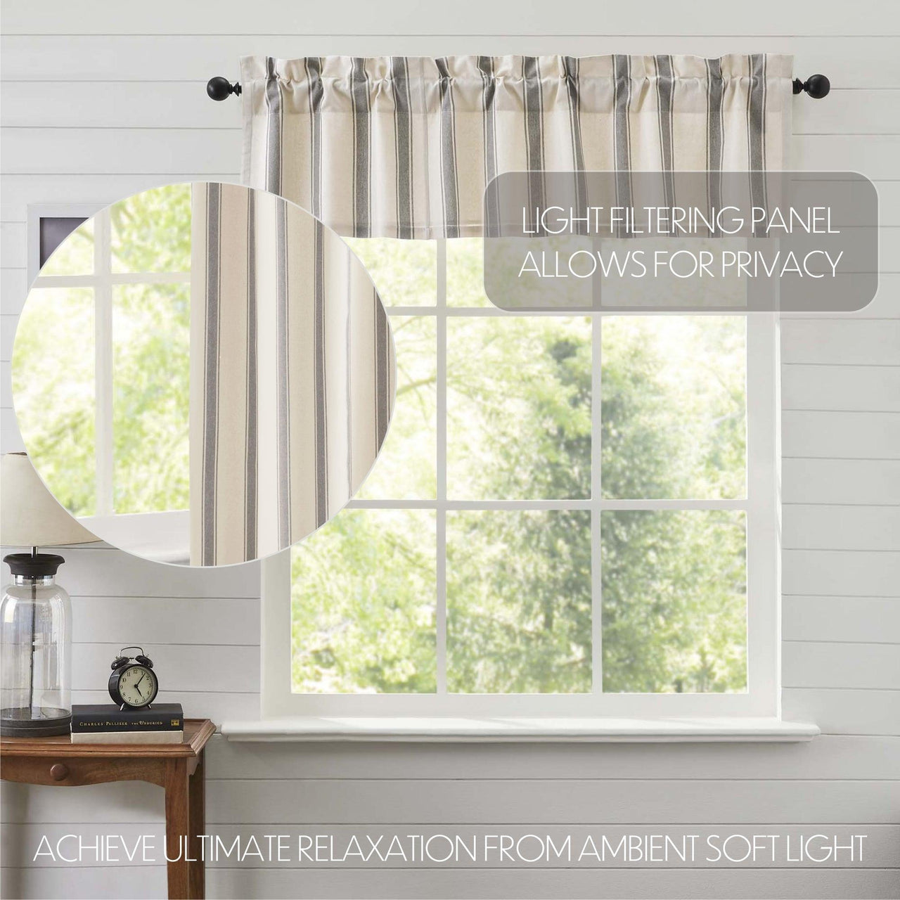 Grace Grain Sack Stripe Valance 16x60 VHC Brands