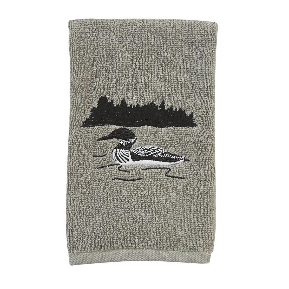 Grey Area Loon Fingertip Towels - Set of 2 Park Designs - The Fox Decor