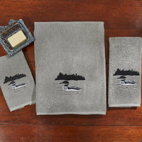 Grey Area Loon Fingertip Towels - Set of 2 Park Designs - The Fox Decor