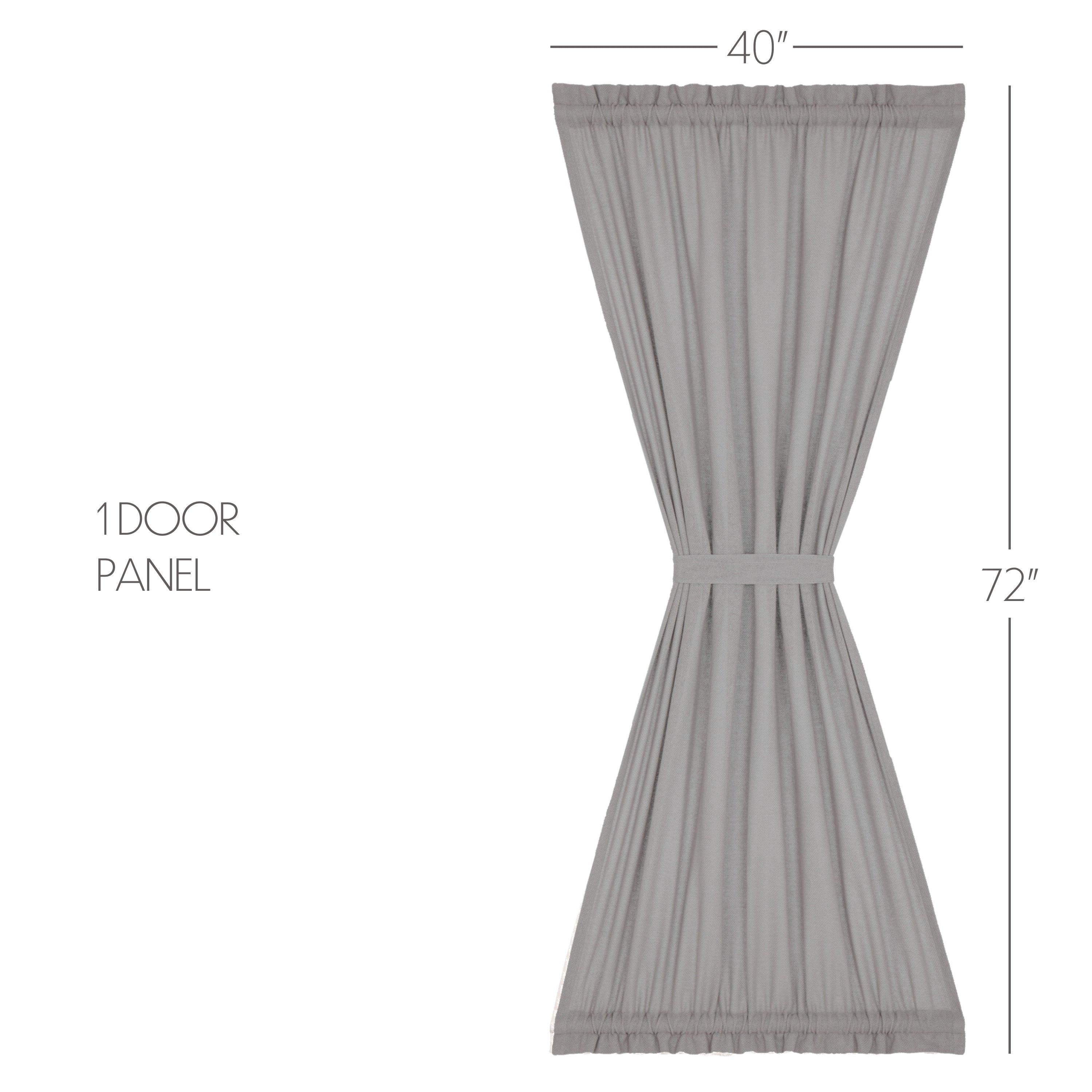 Burlap Dove Grey Door Panel 72x40 VHC Brands - The Fox Decor