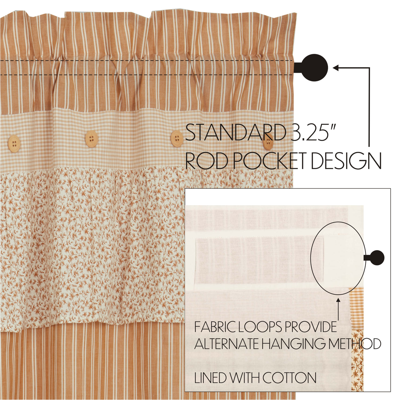 Camilia Ruffled Tier Set of 2 L36xW36 VHC Brands