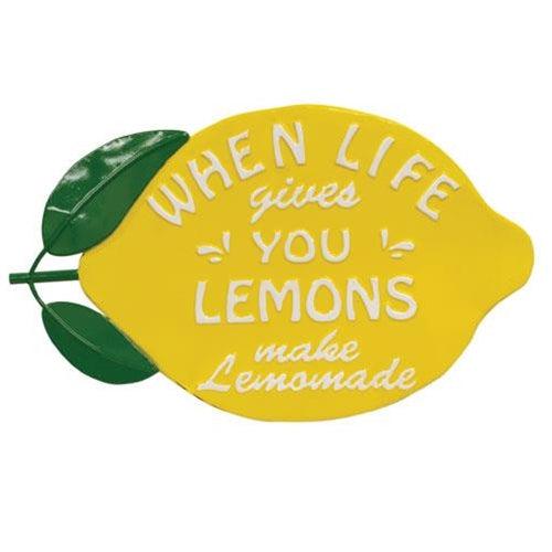 When Life Gives You Lemons Metal Lemon Sign - The Fox Decor