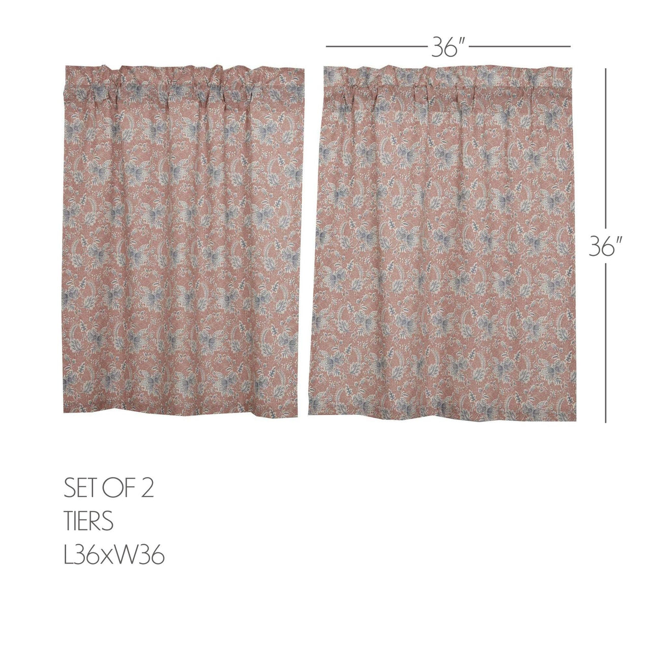 Kaila Floral Tier Set of 2 L36xW36 - The Fox Decor