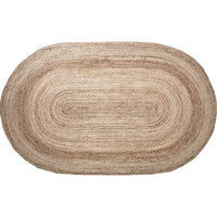 Natural Jute Rug Oval w/ Pad 60x96 - The Fox Decor