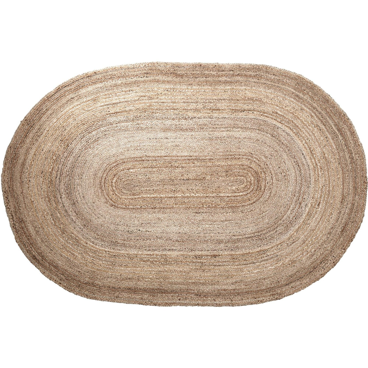 Natural Jute Rug Oval w/ Pad 72x108 - The Fox Decor
