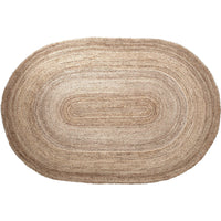 Natural Jute Rug Oval w/ Pad 72x108 - The Fox Decor