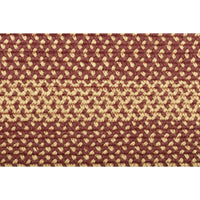 Thumbnail for Burgundy Tan Jute Braided Rug Oval with Rug Pad 27