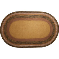 Kettle Grove Jute Rug Oval Stencil Star w/ Pad 36x60 - The Fox Decor