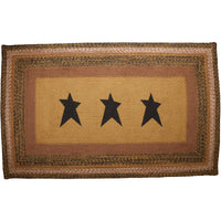 Kettle Grove Jute Rug Rect Stencil Star w/ Pad 36x60 - The Fox Decor