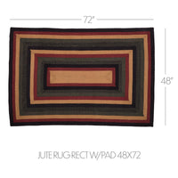 Wyatt Jute Rug Rect w/ Pad 48x72 - The Fox Decor