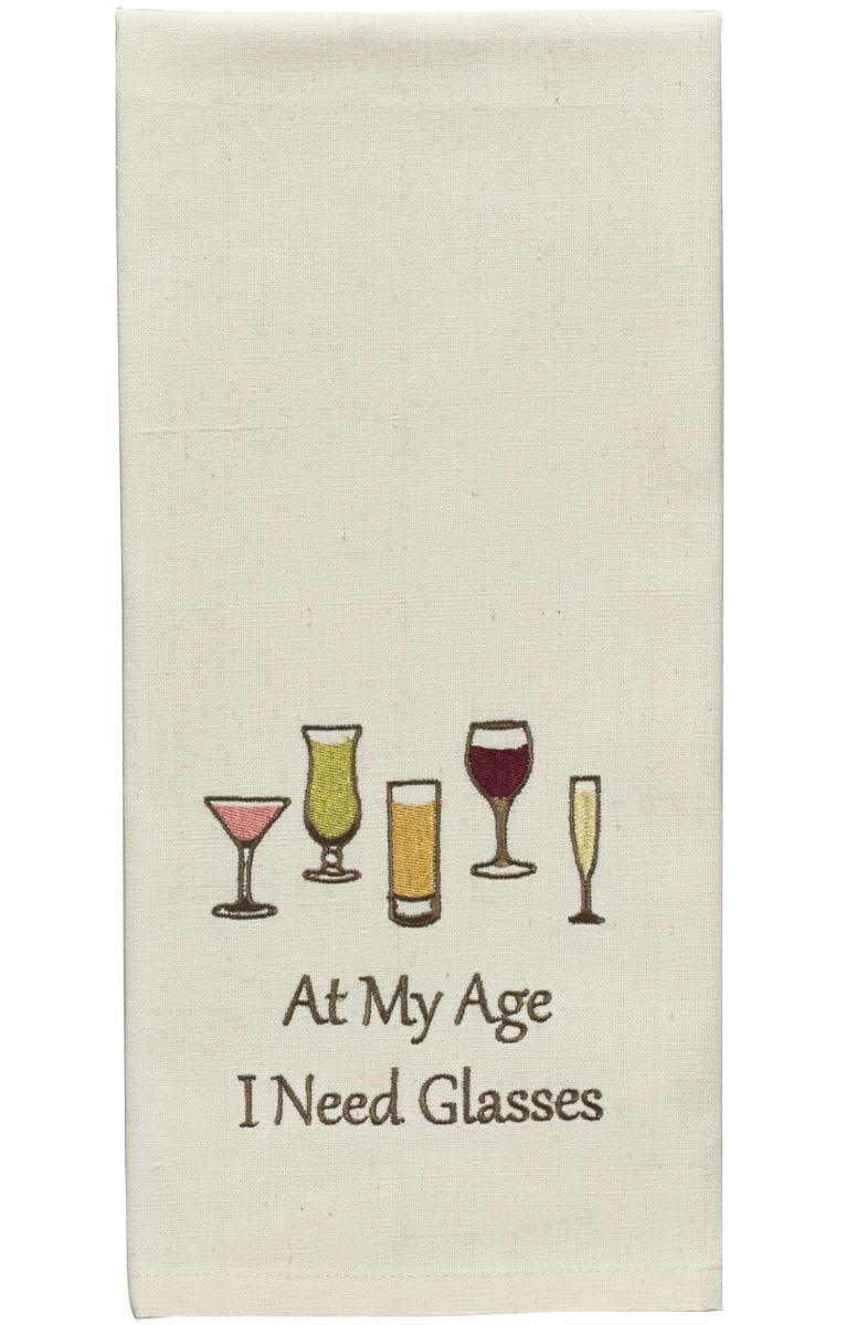 At My Age I Need Glasses Dishtowel - Set of 2 Park Designs - The Fox Decor