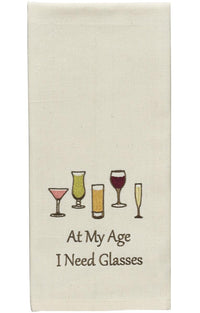 At My Age I Need Glasses Dishtowel - Set of 2 Park Designs - The Fox Decor