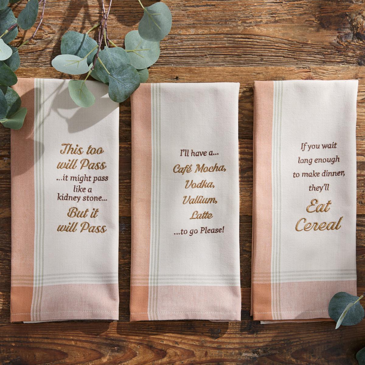 If You Wait Long Enough Sentiment Dishtowel - Set of 6 Park Designs - The Fox Decor
