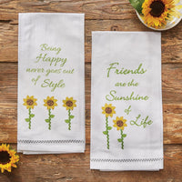 Being Happy Dishtowels - Park Designs - The Fox Decor