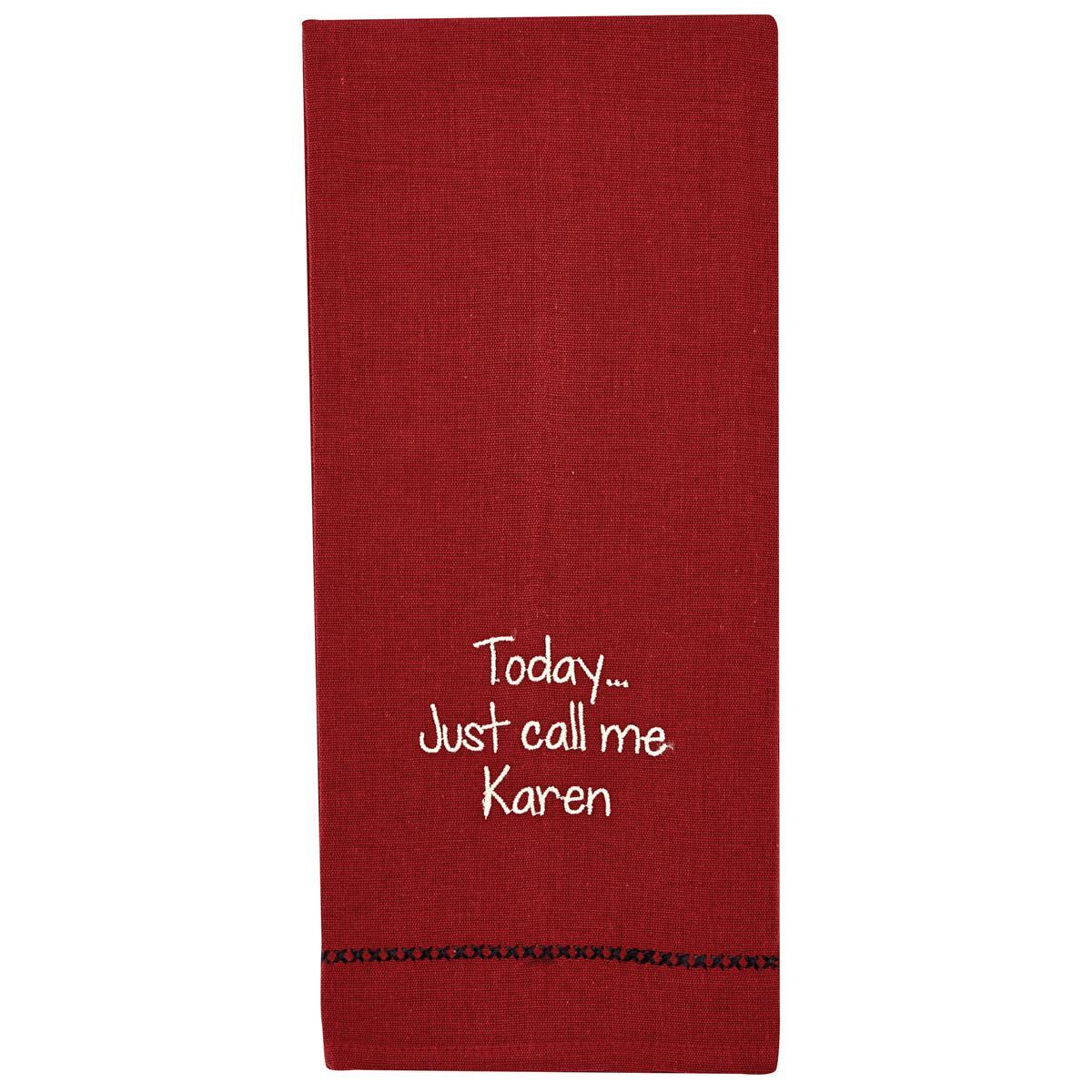 Call Me Karen Sentiment Dishtowel - Set of 2 Park Designs - The Fox Decor