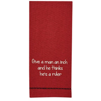 Give A Man Sentiment Dishtowel - Set of 2 Park Designs - The Fox Decor