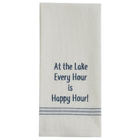 At The Lake Embroidered Sentiment Dishtowel - Set of 3 Park Designs - The Fox Decor