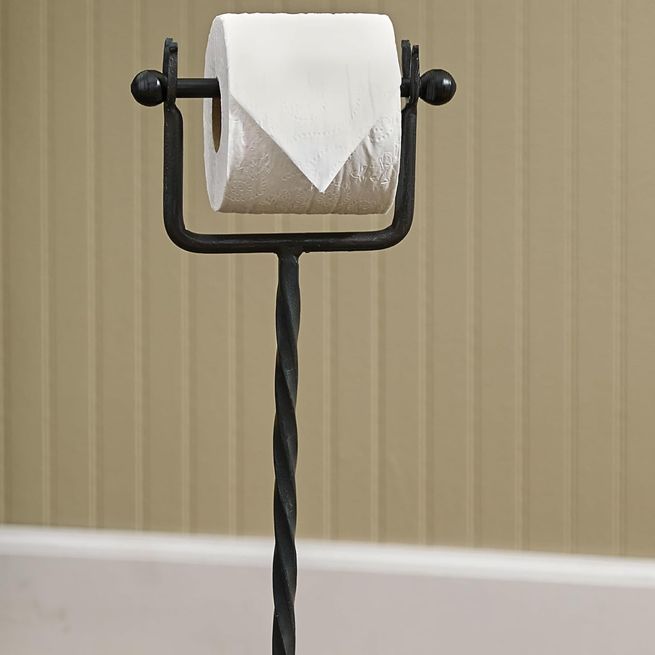 Black Standing Toilet Tissue Holder 23" H - Park Designs