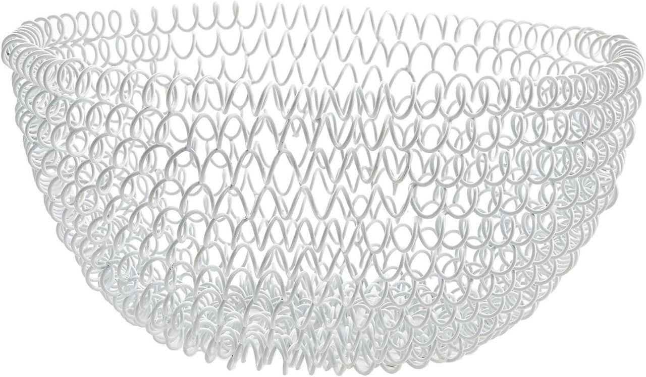 White Spiral Wire Bowl Park Designs - The Fox Decor
