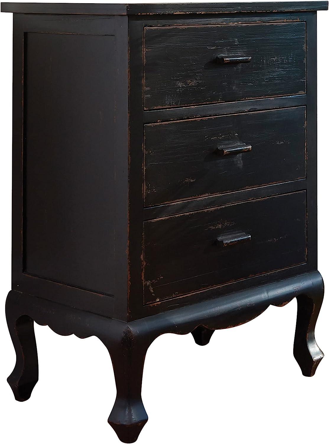 Cupboard - Aged Distressed Black Park Designs - The Fox Decor