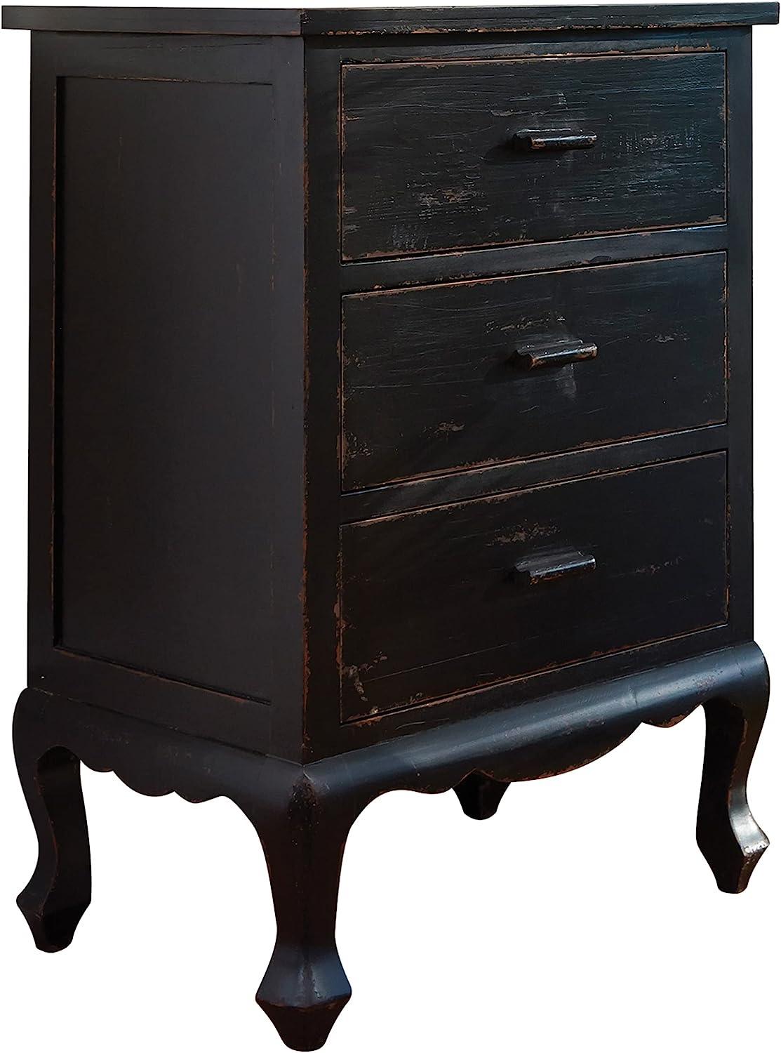 Cupboard - Aged Distressed Black Park Designs