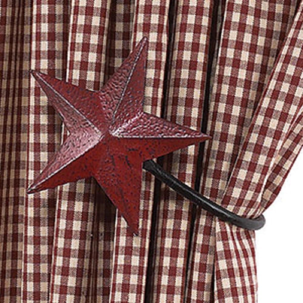 Burgundy Star Curtain Tieback 2/Set