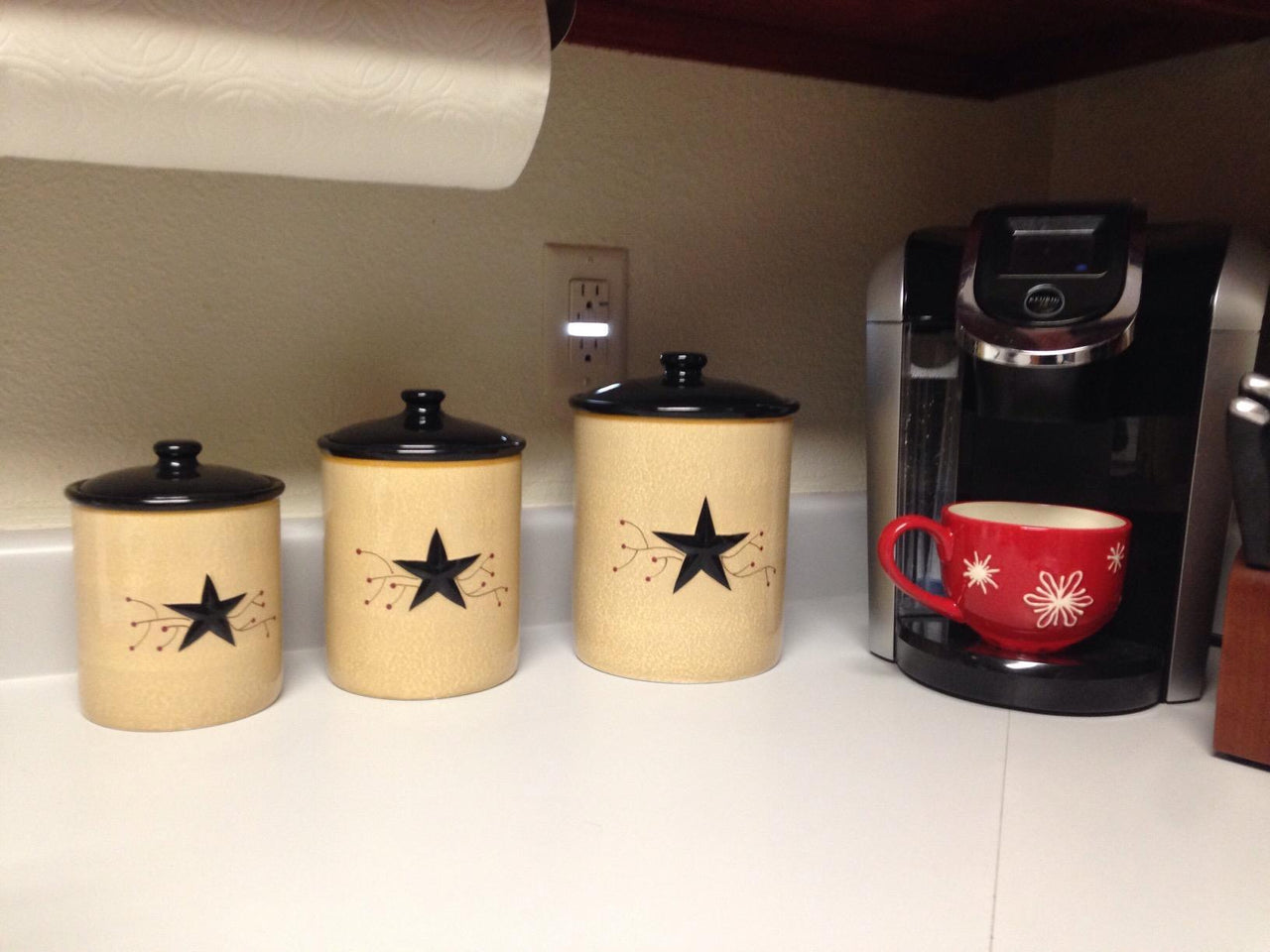 Star Vine Farmhouse Canisters - Set of 3 Assorted Park Designs