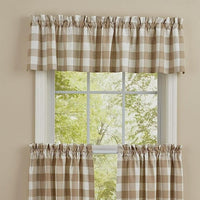 Thumbnail for Wicklow Check Valance - Natural Park designs - The Fox Decor