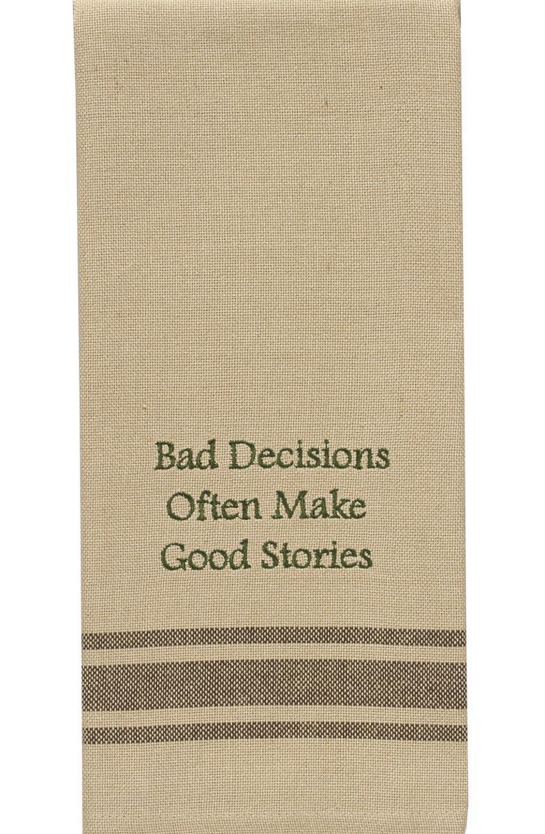 Bad Decisions Dishtowel - Set of 2 Park Designs - The Fox Decor