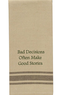 Bad Decisions Dishtowel - Set of 2 Park Designs - The Fox Decor