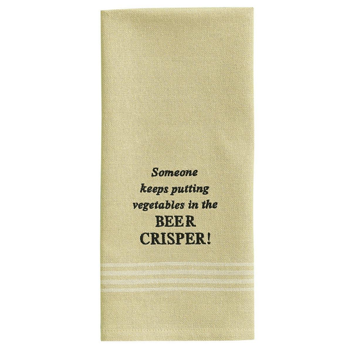 Beer Crisper Embroidered Dishtowel - Set of 2 Park Designs - The Fox Decor