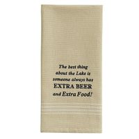 Extra Beer Embroidered Dishtowel - Set of 2 Park Designs - The Fox Decor