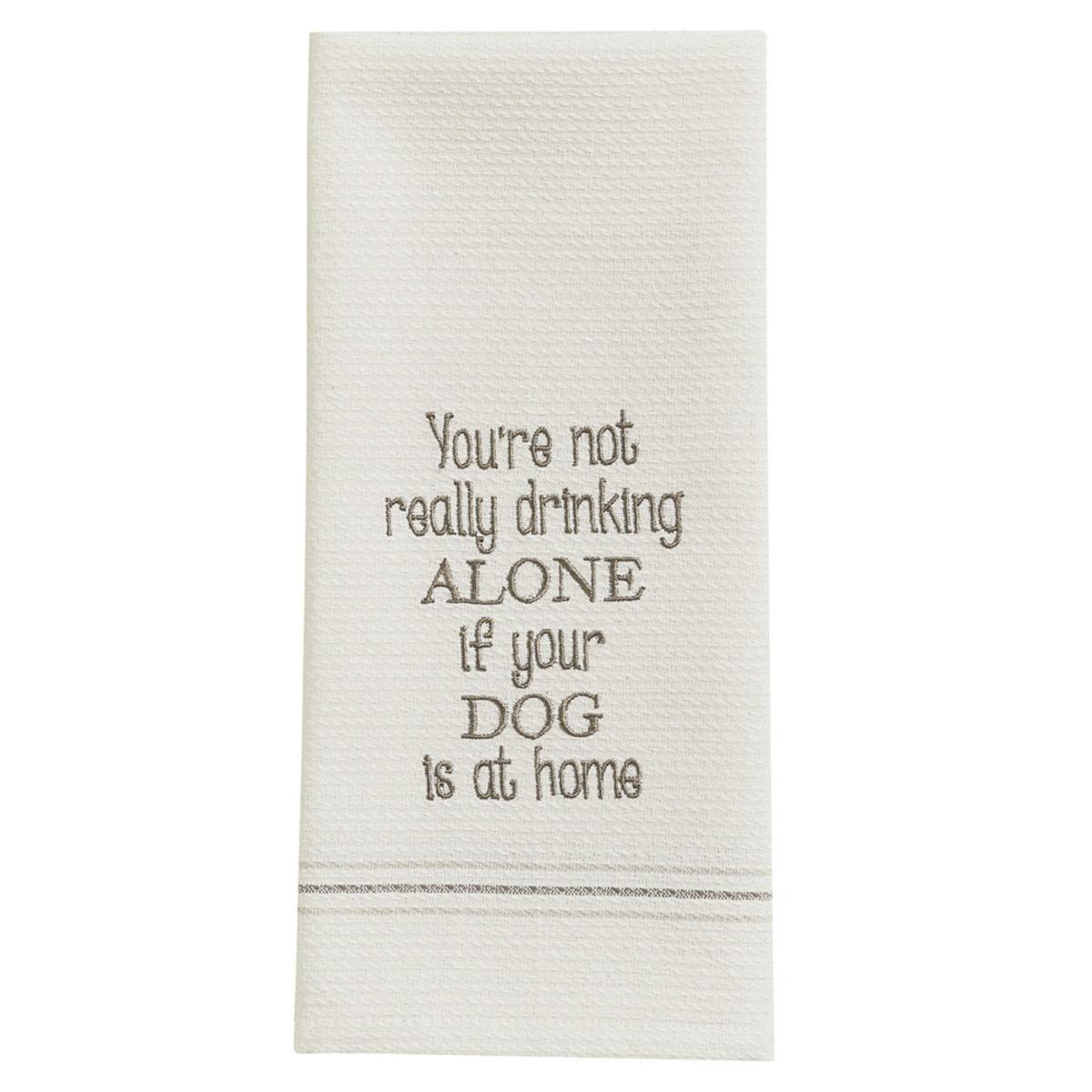 Dog At Home Embroidered Dishtowel - Set of 2 Park Designs - The Fox Decor