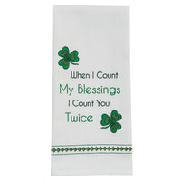 Count My Blessings Embroidered Dishtowel - Set of 2 Park Designs - The Fox Decor