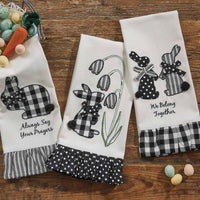 Always Say Your Prayers Applique Dishtowel - The Fox Decor