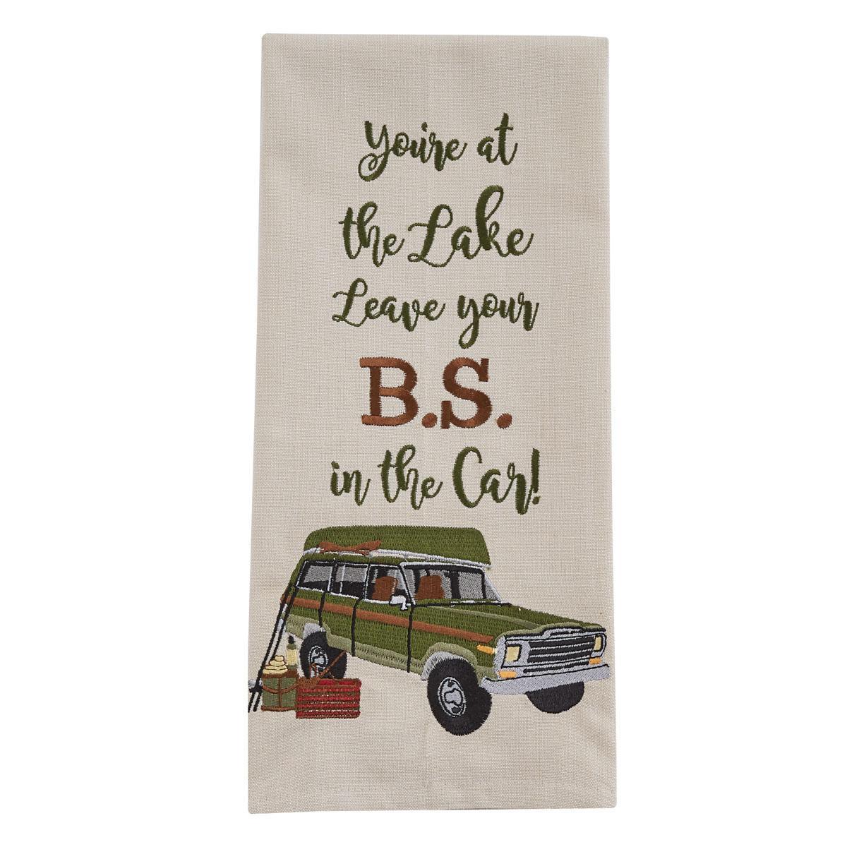 Leave Your Bs Embroidered Dishtowel - Set of 2 Park Designs - The Fox Decor