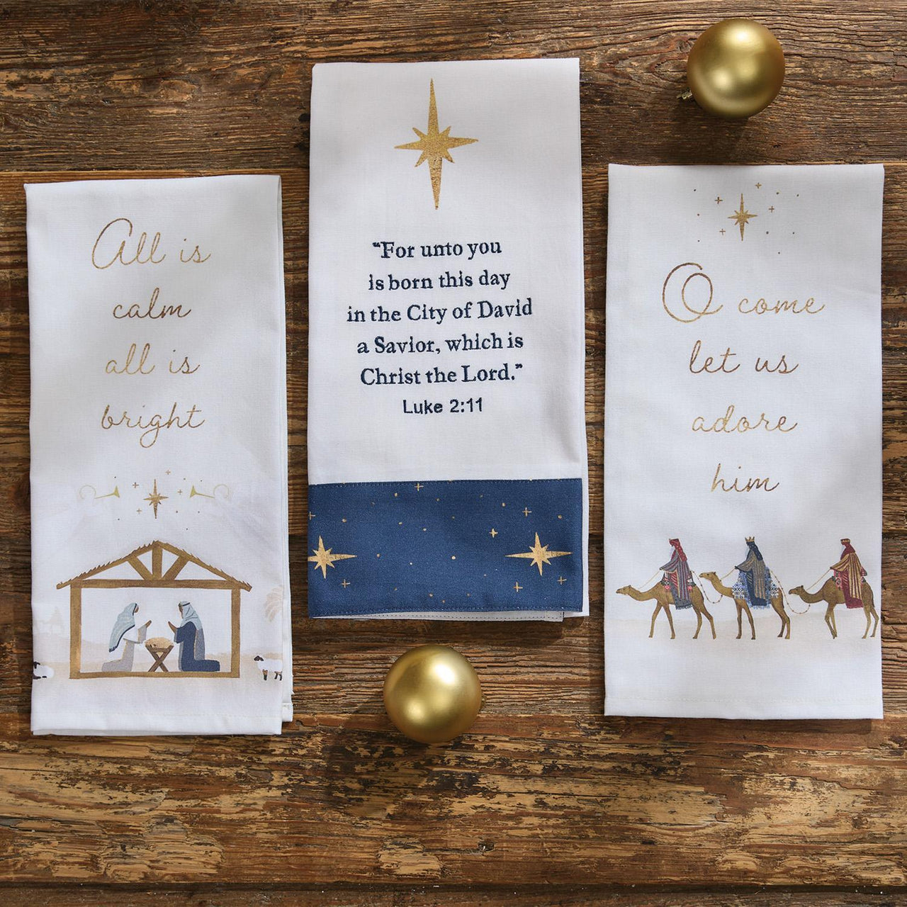 All Is Bright Dishtowel - Park Designs - The Fox Decor